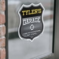 thumbnail image 4 of Tyler's Garage I Can Fix Everything But Stupid (2 Pack) 18 inch X 18 inch Shield Shaped Heavy Duty 3.2 mil Vinyl Decals To last, Gift for Dads and Uncles Classic Americana Crafted in, 4 of 6