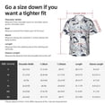 thumbnail image 5 of Sikiie Sea Animal Print Men's Hawaiian Shirt, Summer Beach Button Pocket Short Sleeve T-Shirt,Small, 5 of 7