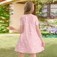 thumbnail image 4 of XADYUY Summer Dress for Girls 14-16 Casual A-Line Sleeveless T-Shirt Dress for School Polka Dot Crew Neck Swing Holiday kids sundresses girls 4-16,Pink 7-8 Years, 4 of 6