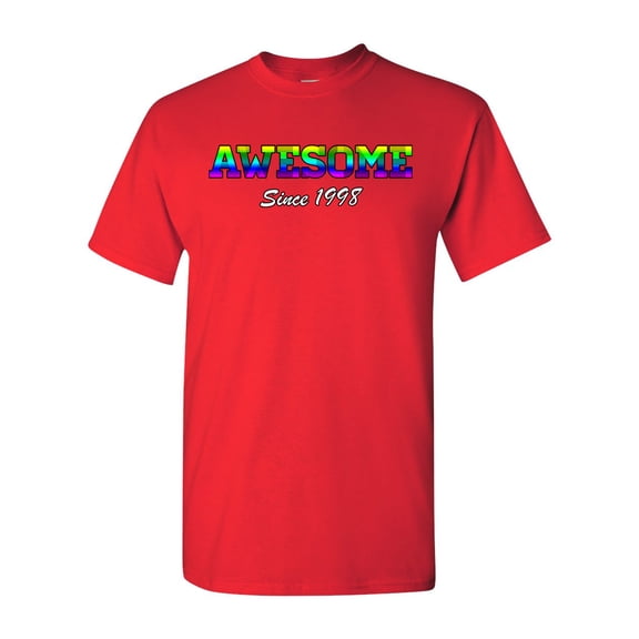 Awesome Since 1998 Colorful Gift Novelty DT Adult T-Shirt Tee