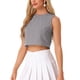 thumbnail image 4 of INSPIRAR CHIC Blusa sin mangas para mujer Vintage Verano Gingham Tops XL Negro, 4 of 5
