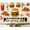 Color1, variant on Peel and Stick Wallpaper Mural Brick Wall Fast Food Restaurant Burger Snack Bar Decor Hamburger Modern Art Wall Mural Decor Self Adhesive and Removable 69in x 98in