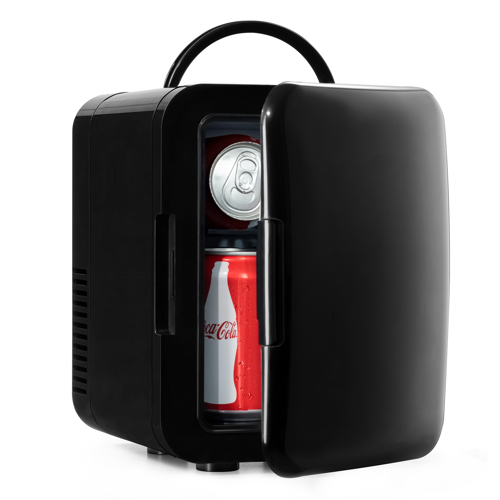 Mini Portable Personal Fridge,4 Liter/6 Cans,for Home and Travel,Black