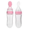 thumbnail image 3 of Bottle 90ml Silicone Baby Toddler  With Spoon  Food Cereal Squeeze Feeder, 3 of 8