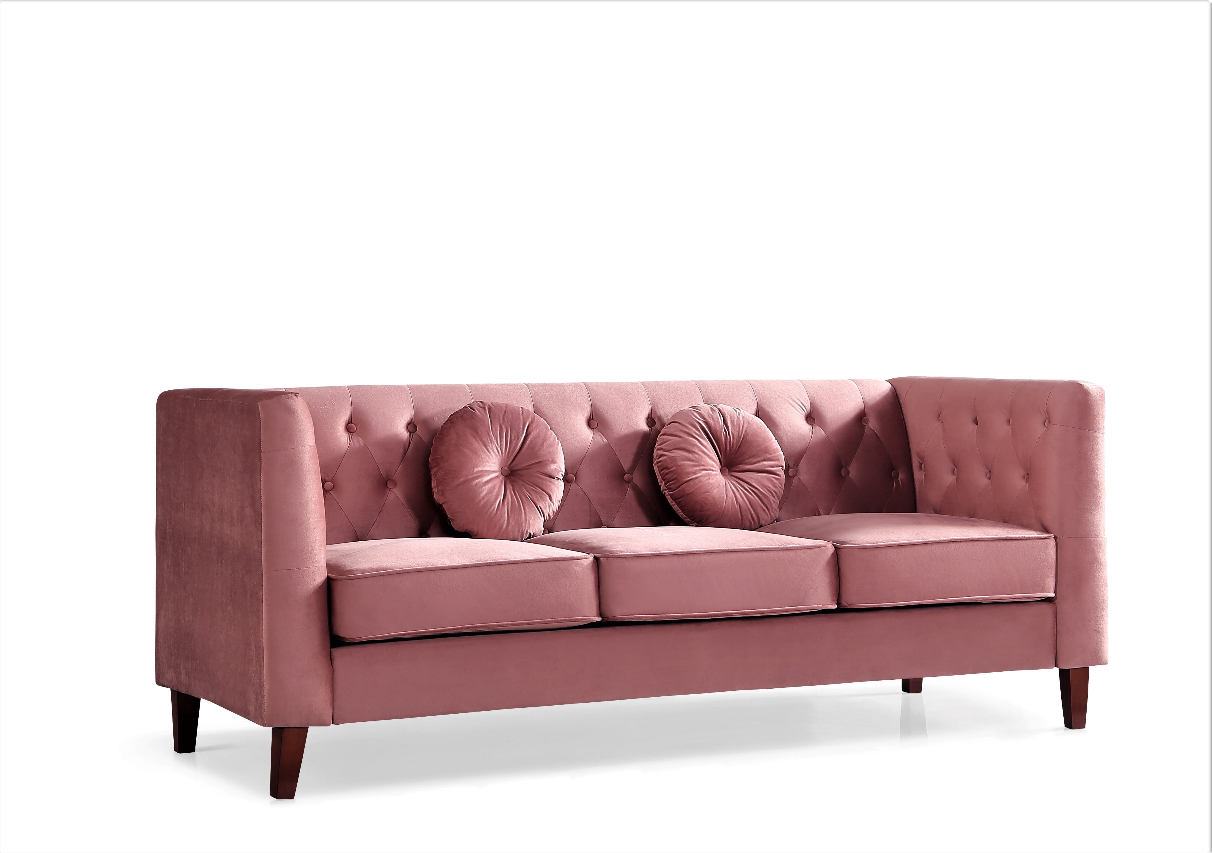 Uspridefurniture Fancher Kittleson Velvet Classic Sofa -Pink