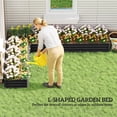 thumbnail image 4 of Outsunny L-Shaped Raised Garden Bed Galvanized Steel Planter Box Black, 4 of 10