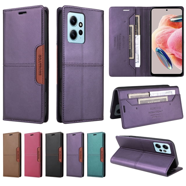 Funda Cartera GANGXUN para Xiaomi Redmi Note 12 4G– Ranuras para Tarjetas, Bloqueo RFID