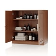 thumbnail image 4 of 100% Solid Wood 32" Bathroom Cabinet with Solid Doors and Adjustable Shelves, 4 of 7