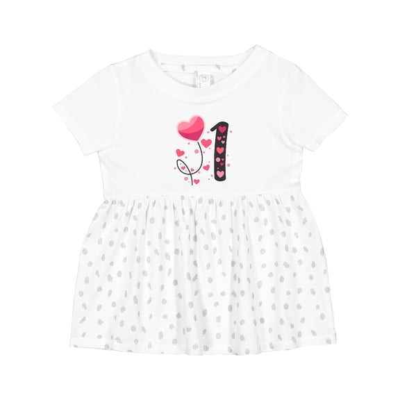 Inktastic Valentine's Day First Birthday Girls Baby Dress