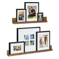thumbnail image 2 of Kate and Laurel Gallery Transitional Frame and Shelf Set, Set of 8, Rustic Brown and Black, Sophisticated Picture Frame Collage With Multiple Sizes Included, 2 of 8