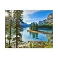 thumbnail image 4 of Mountain Lake Island Nature Wilderness Photography Canvas Wall Art for Home Decor Ready-to-Hang, 4 of 18