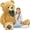 Tie-Brown, variant on MaoGoLan 6ft Big Teddy Bear Stuffed Animal Giant Brown Bear With A Heart Plush Toy
