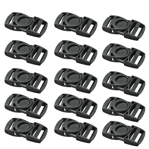 Hemobllo 50Pcs Webbing Belt Buckle for Men Women Black Plastic Quick Release Buckles