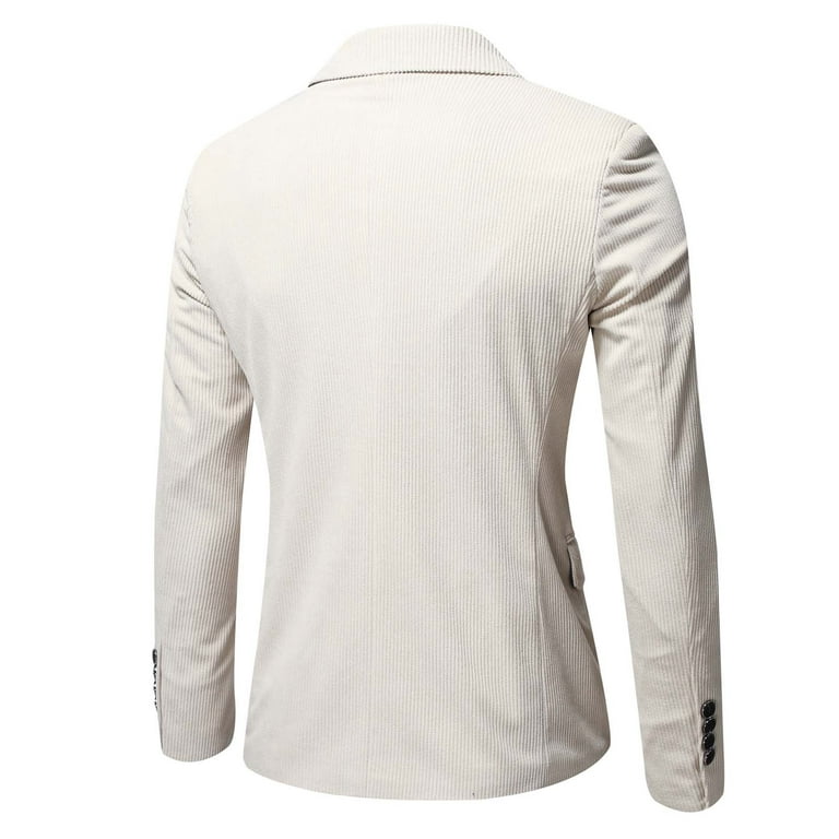 Men Slim Casual White Suit Jacket Large Size Men's Business Casual Solid  Color Blazers Men Suit Jacket