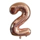 thumbnail image 5 of 10 globos con números de papel de aluminio dorado rosa con la frase "Feliz cumpleaños", decoraciones para fiestas de primer año de bebé, niño y niña, suministros para globos de 1, 2 y 1 año, 5 of 5