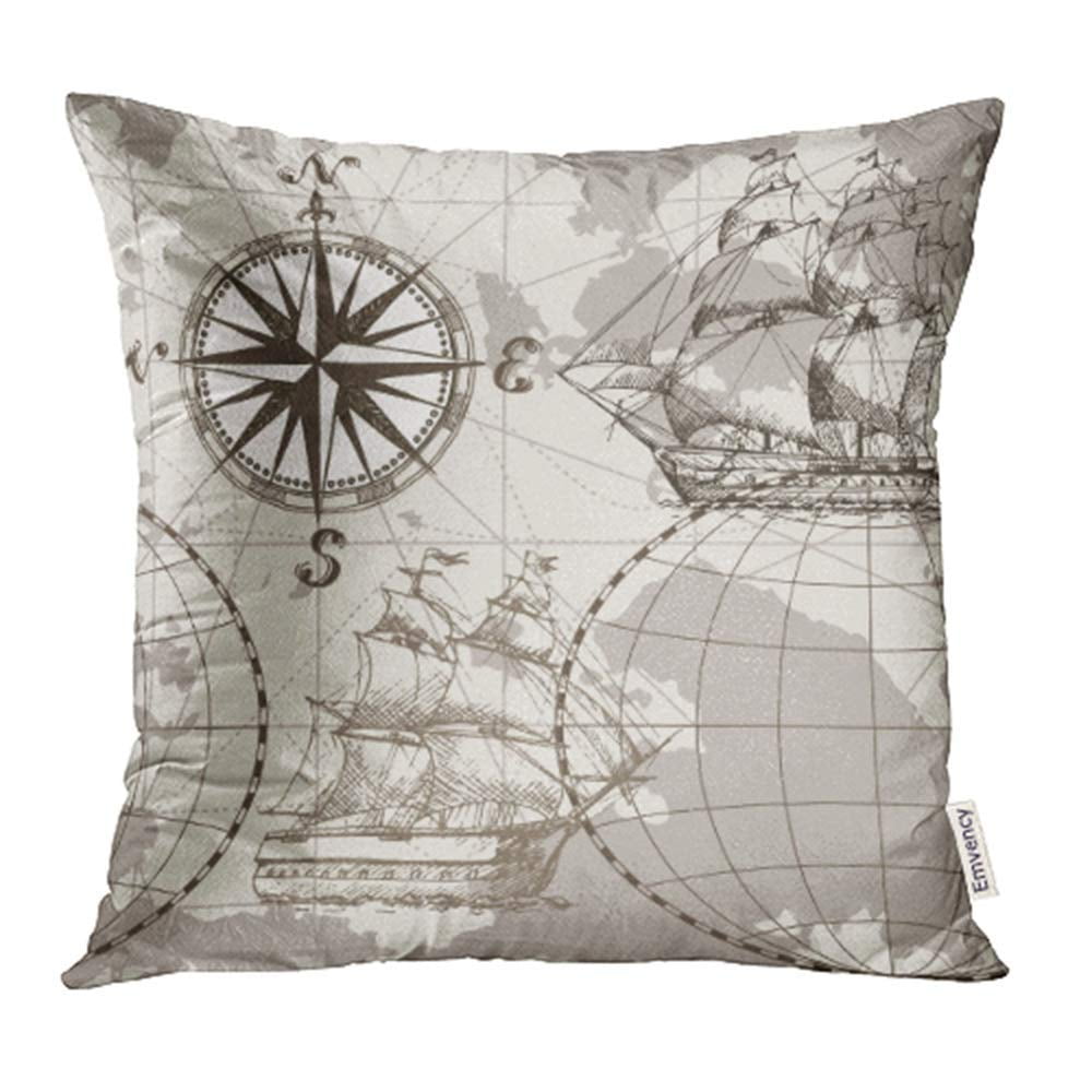 18/'/' Retro Nautical Sea Sailing Pillow Case Sofa Throw Cushion Covers Home Decor