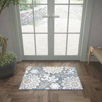 Madison Transitional 2' x 3' Dark Gray and Cream Polypropylene Indoor Area Rug