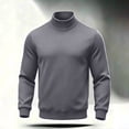 thumbnail image 5 of Hvyesh Men Mock Turtleneck T Shirt Casual Long Sleeve Sweatshirt Pullover Warm Baselayer Thermal Undershirt, 5 of 9