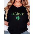 thumbnail image 1 of St. Patrick'S Day Themed Casual Women'S T-Shirt with Printed Short Sleeves And a Slightly Stretchy Round Neck., 1 of 7