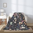 thumbnail image 2 of Gaeub Wildflower Watercolor 1 Print Flannel Throw Blanket, Home Fleece Throw Blanket for Couch or Bed,Decorative Blankets,Lightweight Fuzzy Flannel Blanket-60"x50", 2 of 6