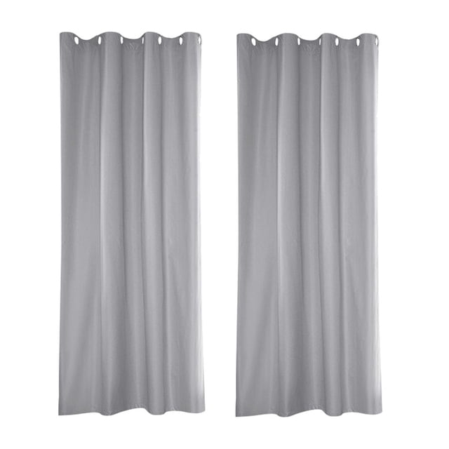 2x Panel De Cortina Impermeable UV Pabellón De Cubierta De Cortina Para Exteriores 54x96 "Gris