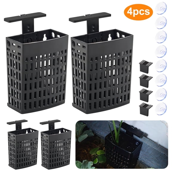 4pcs Adjustable Aquarium Plant Holder, TSV Fish Tank Plants Holder for Fish Tank Aquaponic Plant Cultivation and Aquascape Accessories Decorations
