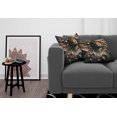 thumbnail image 5 of Ambesonne Lion Throw Pillow Cover Pack of 2, King Emerging from Brick Wall, 2 Pcs-20"x20", Pale Mustard and Dark Mustard, 5 of 5