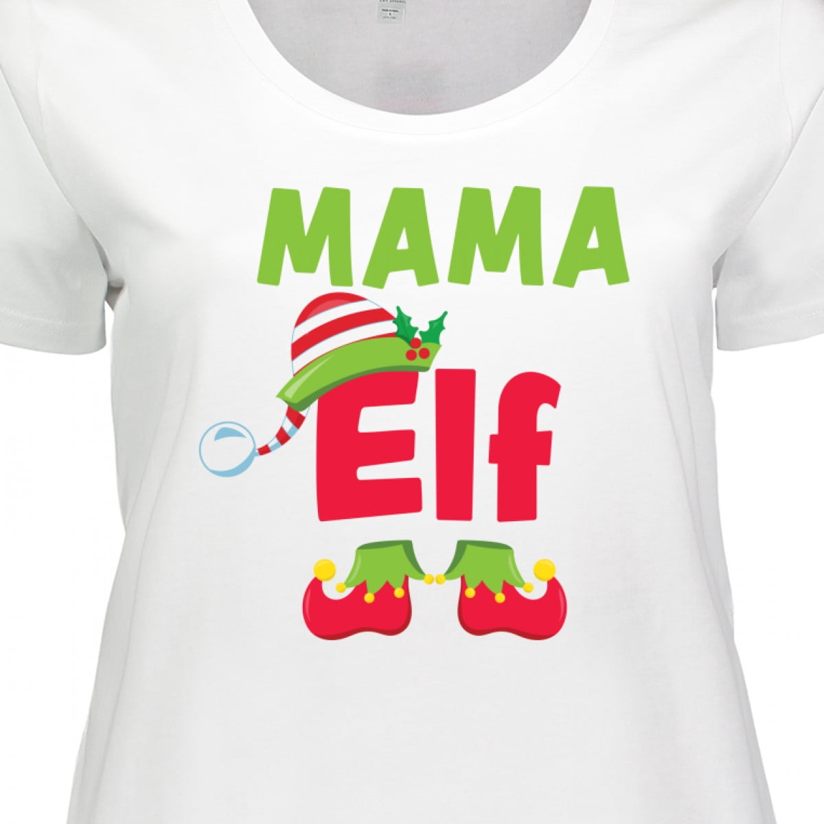 Inktastic Christmas Mama Elf Women's Plus Size T-Shirt