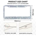 thumbnail image 4 of Coolnut Sliver Glitter Texture License Plate Frames 2 Pack, Waterproof Aluminum Alloy Car Tag Holder 2 Holes License Plate Covers with Screw Caps Auto Accessories, 4 of 7
