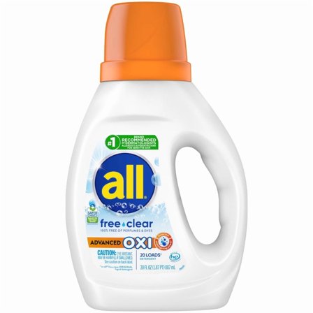 All Liquid Laundry Detergent OXI (Pack 1) - 20 Loads, 30floz