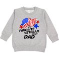 thumbnail image 2 of Inktastic My Favorite Veteran is My Dad Toddler Sweatshirt, 2 of 4