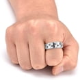 thumbnail image 2 of Paw Print Spinner Fidget Ring Aliviar el estrés Ansiedad Girar libremente Animal lindo Aburrimiento Autismo Banda Acero inoxidable Compromiso Boda Joyería Cumpleaños Día de San Valentín Regalo-9# Sailing Electrónica, 2 of 4