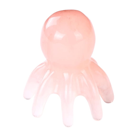 Kuntesetty Head Scalp Massager Pocket Acupressure Travel Hair Care Octopus Massage Comb Pink