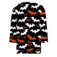 thumbnail image 5 of Camiseta de mujer con estampado de Halloween, manga 3/4, para uso diario, fin de semana, básica, cuello redondo, top regular, 5 of 5