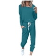 thumbnail image 2 of Pyhlmscde Women's Two Piece Outfit Long Sleeve Crewneck Pullover Tops, Women Fall Clothes, 2 Piece Sets for Women Fall, Lounge Sets for Women, 2 of 6