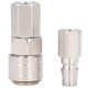 thumbnail image 1 of Air Coupler Nickel Plated Stainless Steel Self Locking Quick Connect Pneumatic Hose Fittings(1/4 Female Thread (SF+PF20) ), 1 of 5