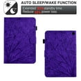 thumbnail image 3 of SaniMore Case for Amazon Fire HD 8 & 8 Plus (12th/10th Generation, 2022/2020), PU leather Embossed Tree Auto Sleep/Wake Pen Holder Card Slots Anti-slip Strip Flip Folio Wallet Business Cover, Purple, 3 of 9
