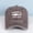 Brown, variant on QUINT'S SHARK FISHING AMITY ISLAND Letter Embroidered Color Block Trucker Hat Unisex Adjustable Cotton Breathable Fashion Cap for Travel Daily Wear