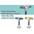thumbnail image 2 of Solar Powered RGB LED UFO Round APP Control Post Light and Pole, 15W, 2 of 10