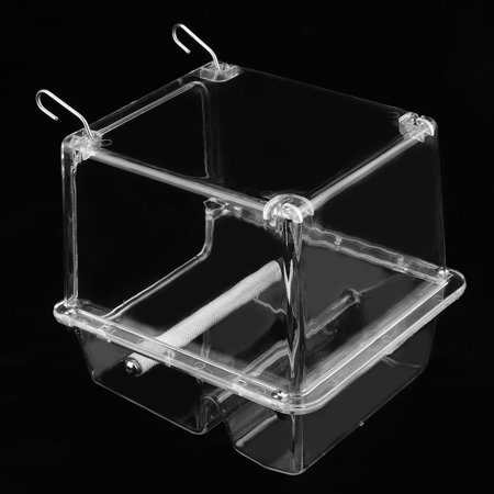 Rdeghly Cage Accessories,Bird Feeder,Transparent Plastic Bird Feeder