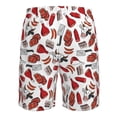 thumbnail image 6 of Naloa Red Food Men's Beach Shorts, Surfing shorts, Swim trunks, Quick Dry Swim Trunks for Surfing Beach Fun - Large, 6 of 9