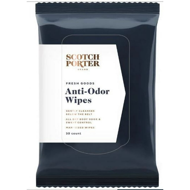Scotch Porter Fresh Goods Anti-Odor Wipes, 30 Ct.