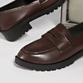 thumbnail image 3 of Brown Females Casual Loafers With Chunky Design For Cold Season Easy To Wear With 1.6 Inch Heel Made From Pu, 3 of 9