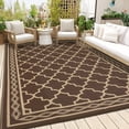 thumbnail image 2 of Garvee Outdoor Rug 10x20ft Waterproof for Patios, Reversible Plastic Straw Rug Camping Carpet Mats for RV, Picnic, Backyard, Deck, Balcony, Beach, Brown, 2 of 6
