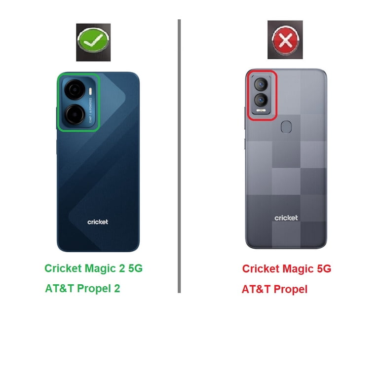 Phone Case for Cricket Magic 2 5G / AT&T Propel 2 5G, Dual Layer Shockproof Cover Case + Ring/ Tempered Glass (Blue) Phone Case for Cricket Magic 2 5G / AT&T Propel 2 5G, Dual Layer Shockproof Cover Case + Ring/ Tempered Glass (Blue)