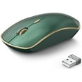thumbnail image 2 of JOYACCESS 2.4G Slim Wireless Silent , Portable Wireless Computer  with 5 Adjustable DPI Levels, USB Mice for Desktop, Notebook, , Chromebook, PC (Green), 2 of 9