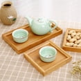 thumbnail image 2 of Promotion! Bamboo Serving Tray Breakfast Tea Coffee Food Holder Plate Party Platter Decorative Tabletop Storage Organizer(Tea Set Not Included), 2 of 6