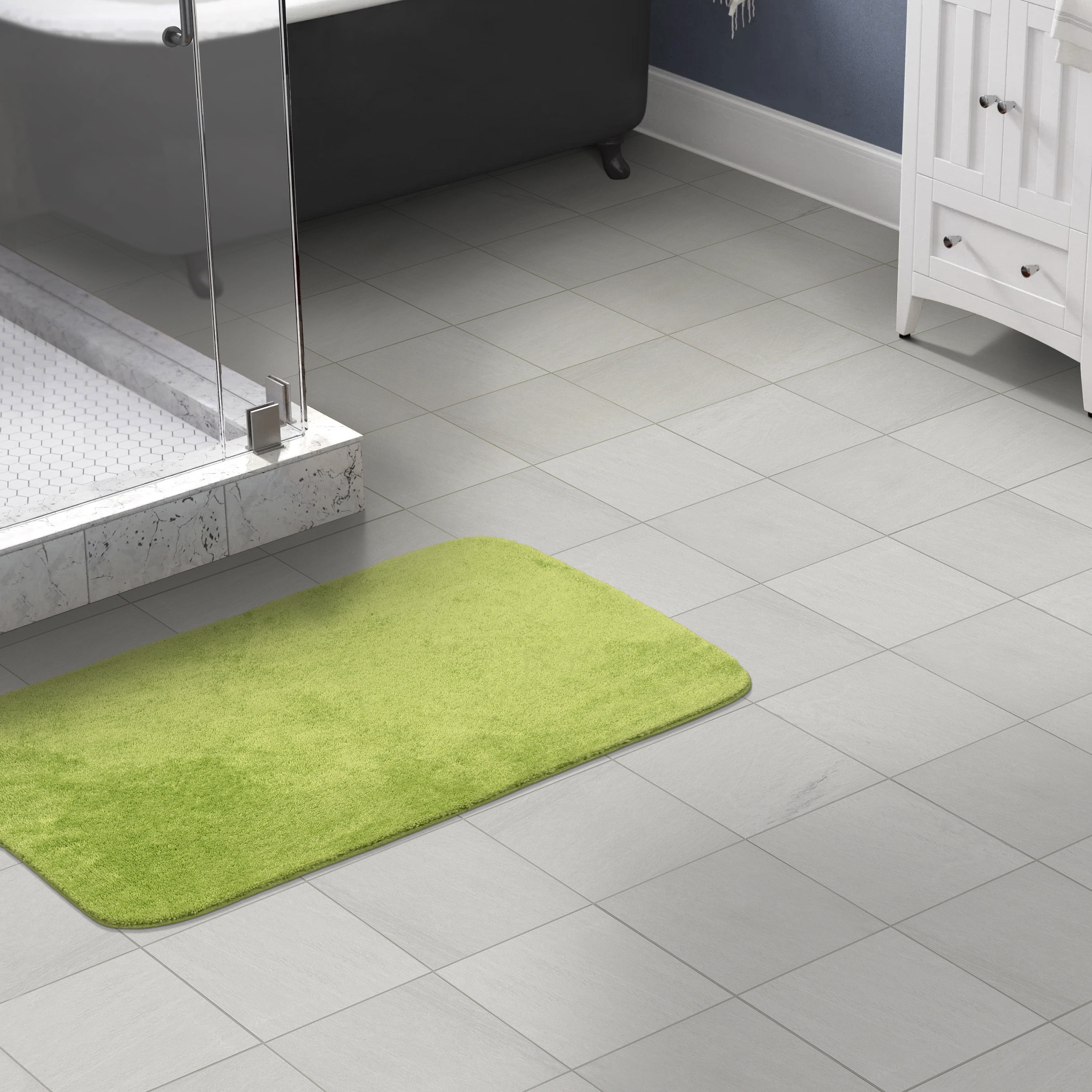Garland Rug Traditional Washable Nylon Lime-Aid Bath Rug, 30" x 50"