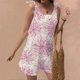 thumbnail image 4 of Mameluco de bolsillo con estampado informal para mujer Mono corto sin mangas con vendaje Mono Fridja  fhjkhfk460461, 4 of 7