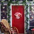 thumbnail image 5 of Happy Valentine's Day Decoration for Front Door Wooden Valentines Door Hanger Love Rose Hanging Wreath Sign Valentine Welcome Wood Sign Valentines Day Wreath for Home Porch Window Wall Decor, 5 of 7